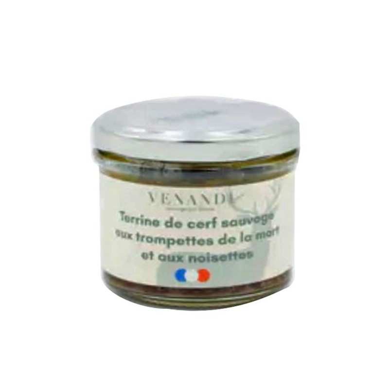 Terrine Cerf Sauvage Français aux Trompettes de la mort et Noisettes 100g 