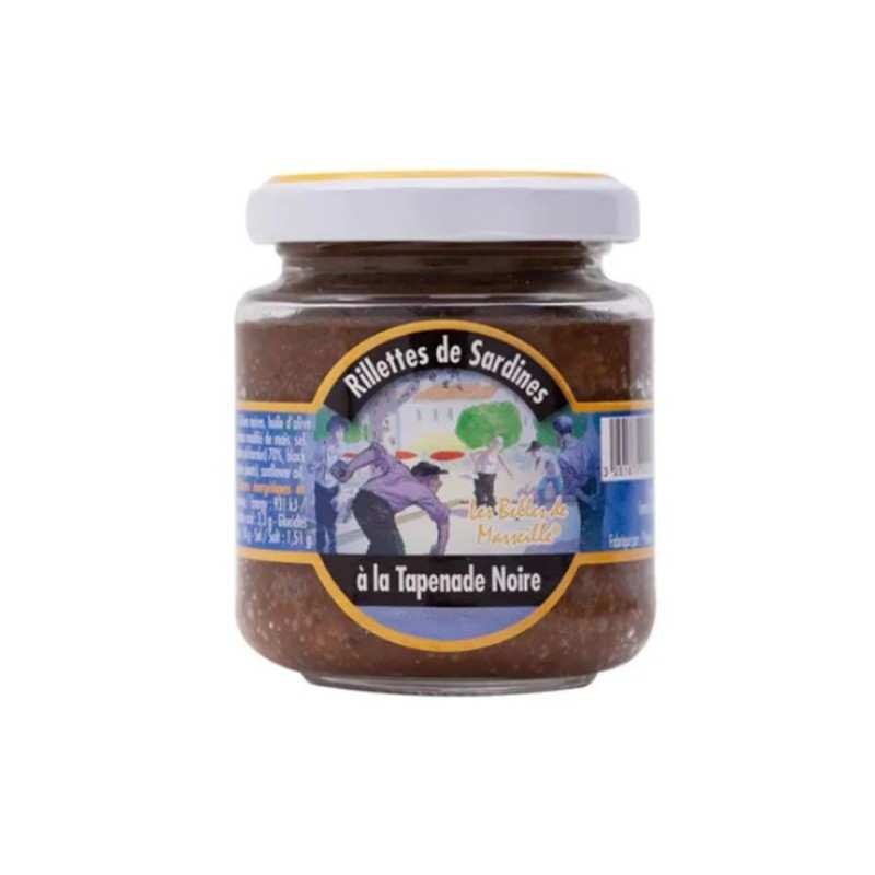 Rillettes de sardines à la tapenade noire 110g 