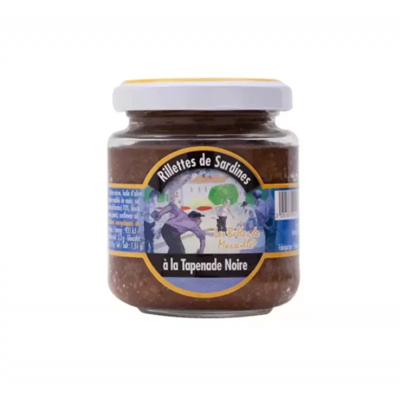 Rillettes de sardines à la tapenade noire 110g 