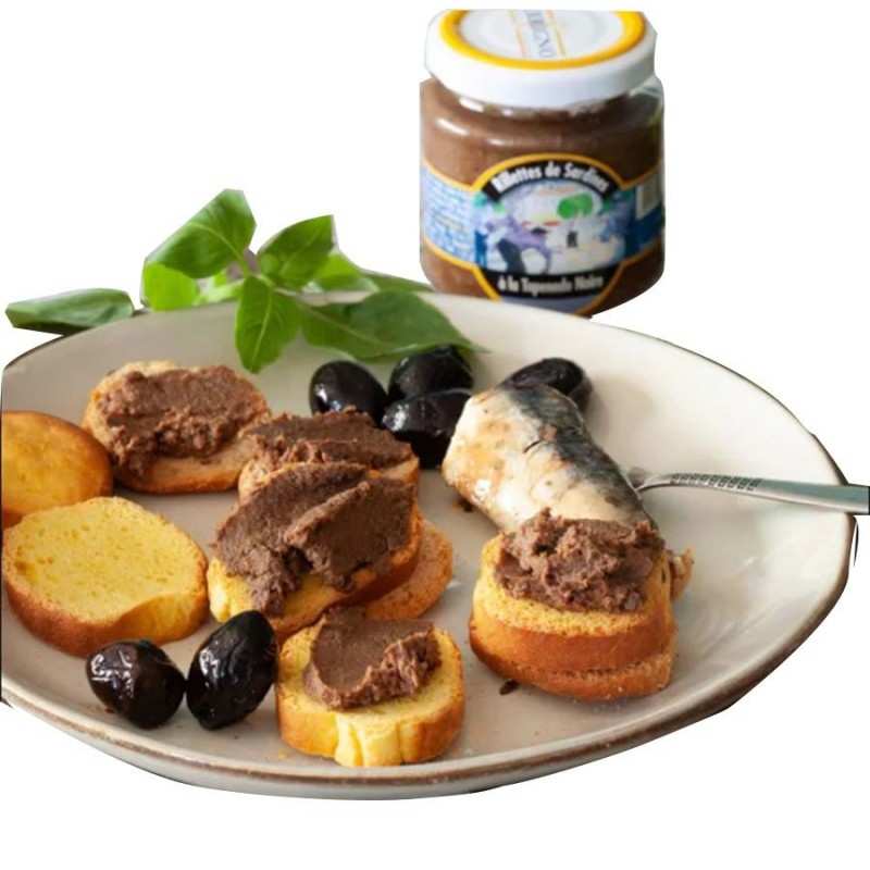 Rillettes de sardines à la tapenade noire 110g 