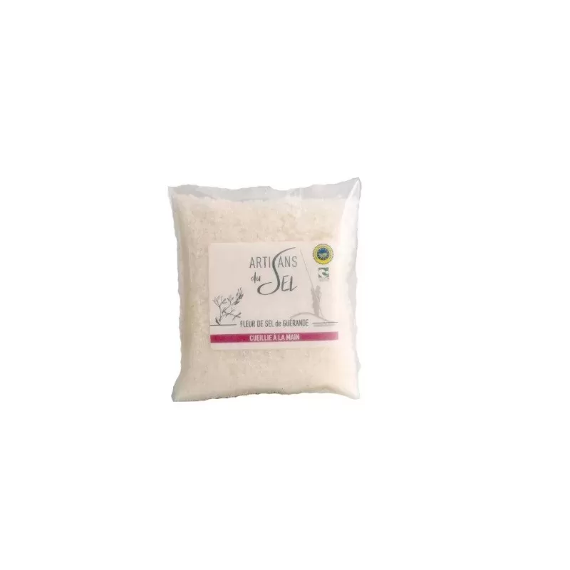 Fleur de Sel de Guérande cueillie à la main, 100g, idéale pour sublimer vos plats.