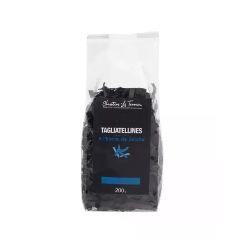 Tagliatelles à l'encre de seiche 200g - Saveur marine en 250g