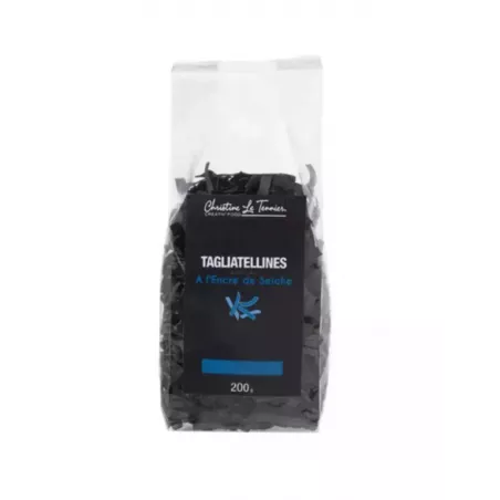 Tagliatelles à l'encre de seiche 200g - Saveur marine en 250g