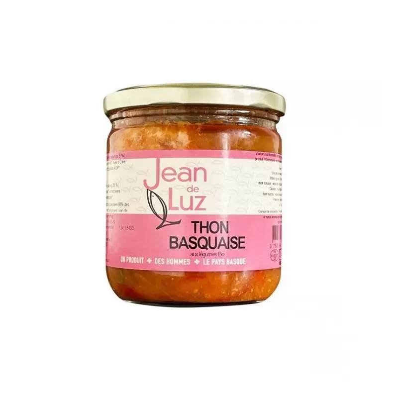 Thon Basquaise Bio 380g servi avec sauce basquaise traditionnelle