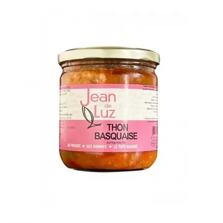 Thon Basquaise Bio 380g servi avec sauce basquaise traditionnelle