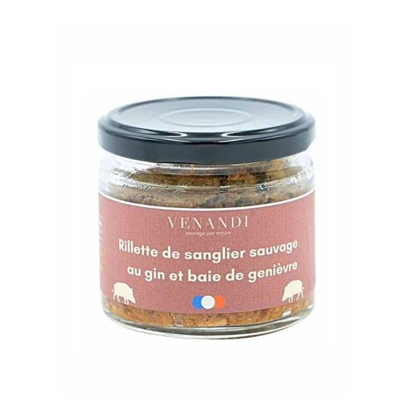 Rillette de Sanglier Sauvage au Gin ADN et Baie de Genièvre – 150g 