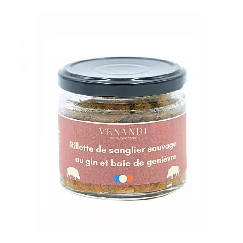 Pot de Rillette de Sanglier Sauvage au Gin ADN 150g