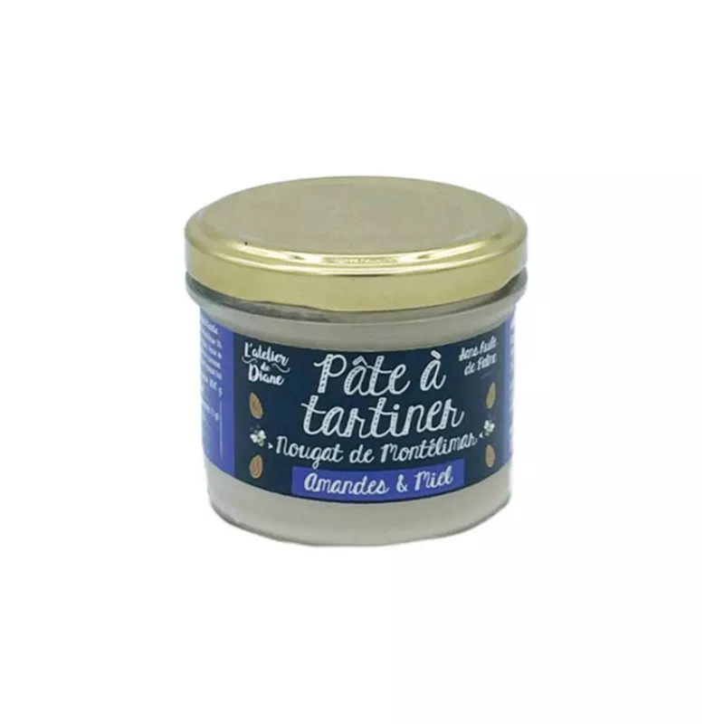 Pâte à tartiner au Nougat de Montélimar, Amandes et Miel 120g Diane de Poytiers Pâte à tartiner au Nougat de Montélimar, Amandes et Miel 120g Diane de Poytiers