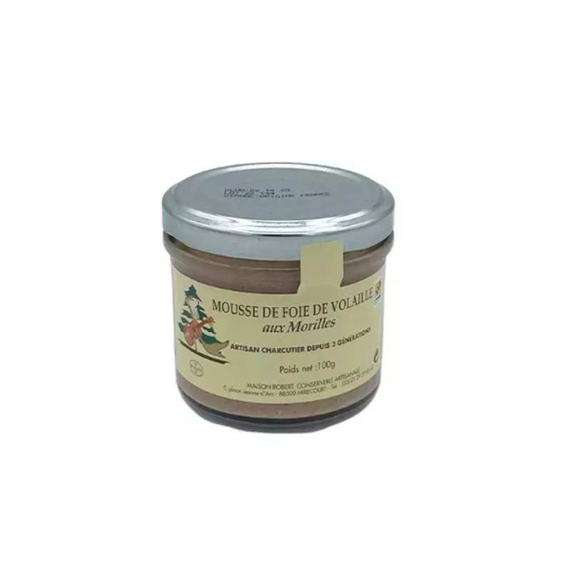 Mousse foie de volailles aux morilles - Maison Robert 100g - 1