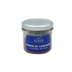 Terrine de Campagne à la Bière du Nord 90g en boîte élégante, vue de face