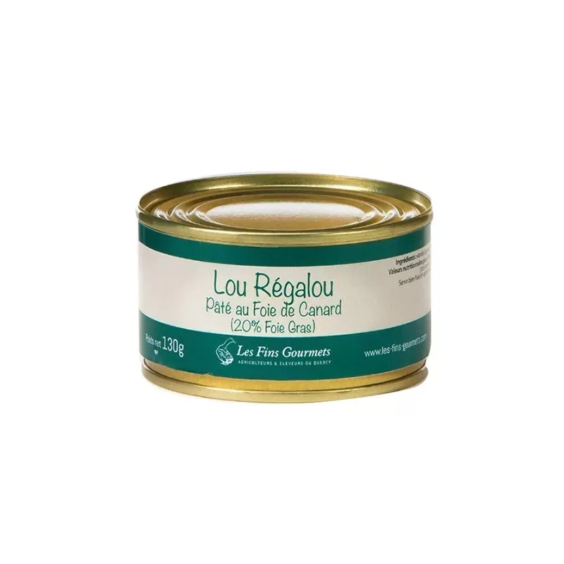 Lou Régalou Pâté au foie gras de canard 130g - Les Fins Gourmets - 1