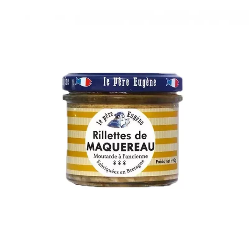 Rillettes de maquereaux à la moutarde à l'ancienne 90g 