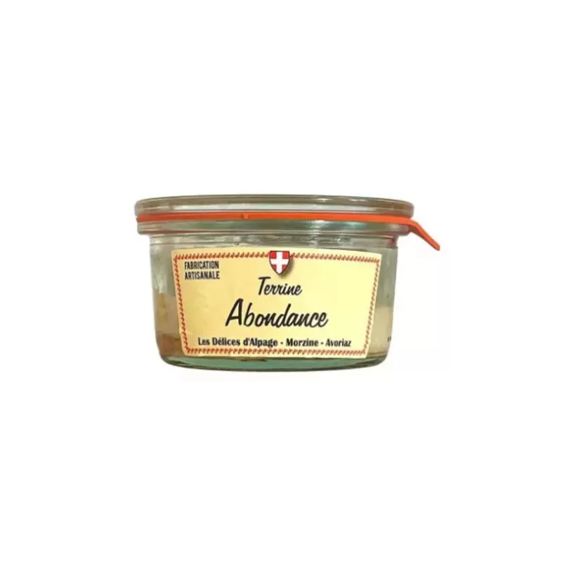 Terrine Abondance 100g servie avec du pain