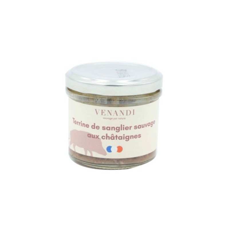 Délicieuse Terrine Sanglier Sauvage aux Châtaignes 100g - Venandi