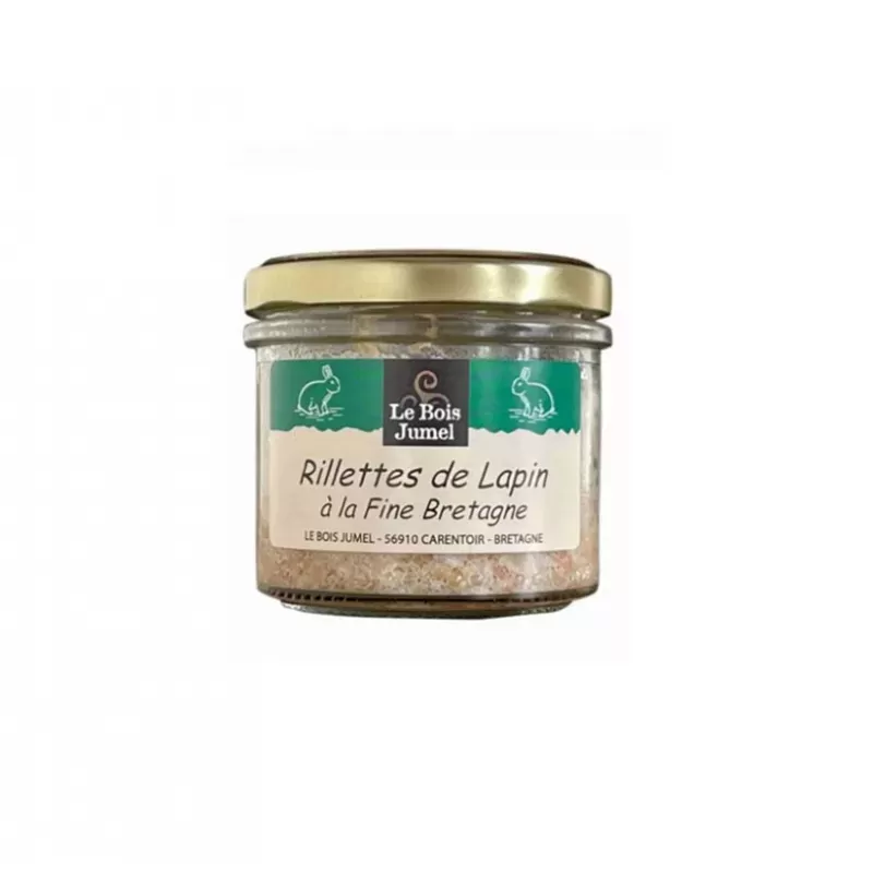 Rillettes de Lapin à la Fine de Bretagne 90g - Le Bois Jumel - 1