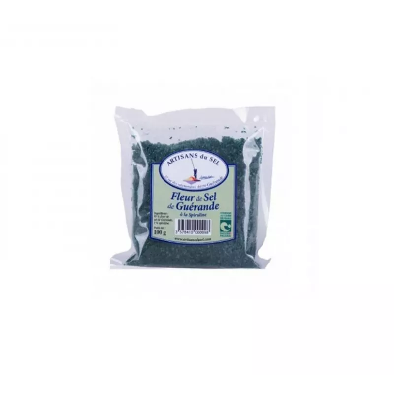 Fleur de sel à la Spiruline 100g pour une saveur unique