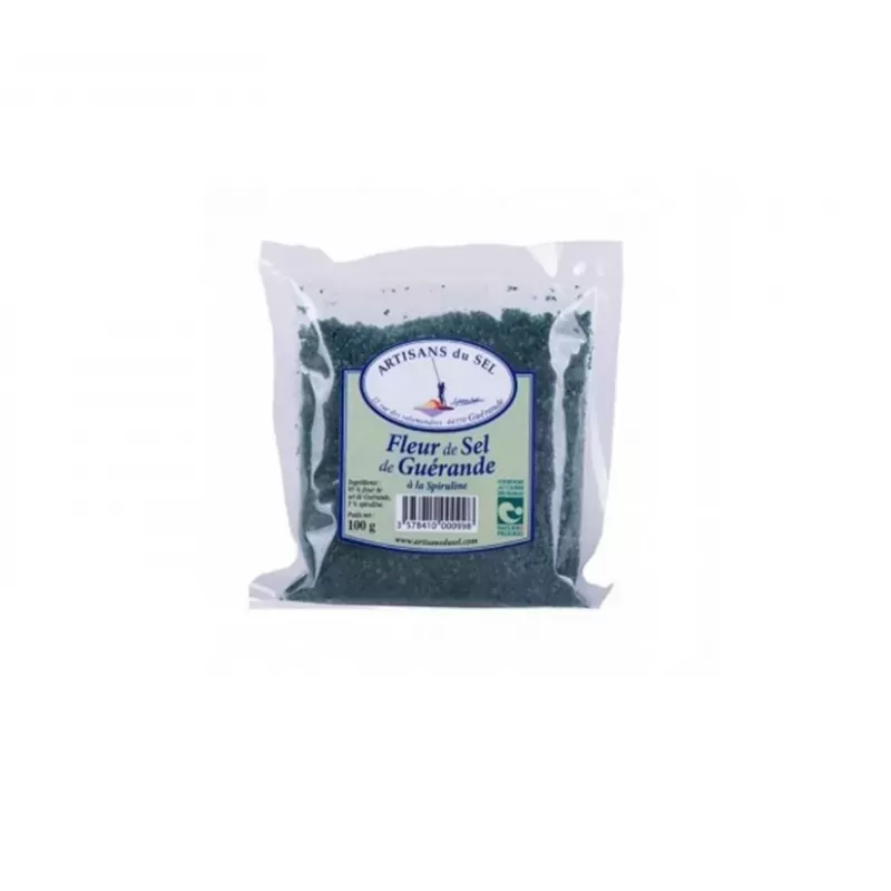 Fleur de sel à la Spiruline 100g Artisans du sel