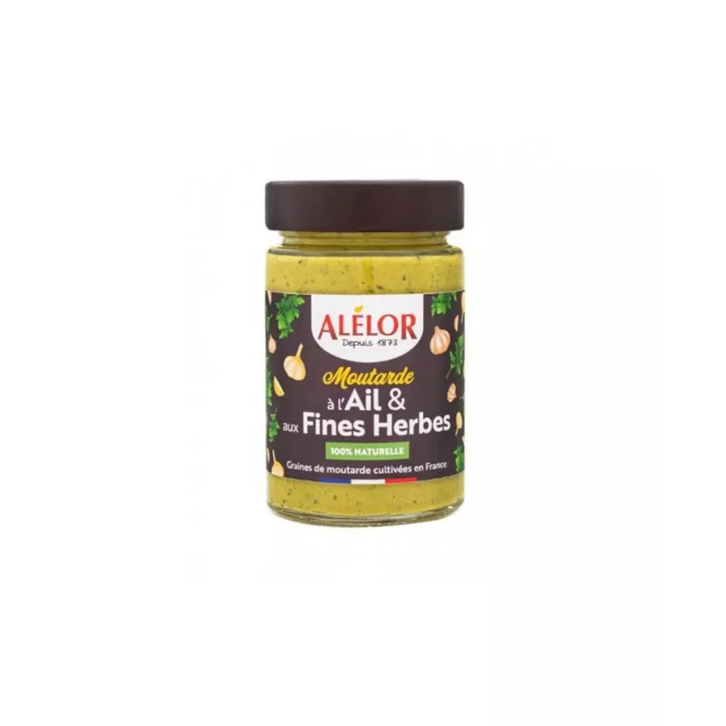 Moutarde à l'Ail et aux Fines Herbes 200G - ALELOR - 1 Moutarde à l'Ail et aux Fines Herbes 200G - ALELOR - 1