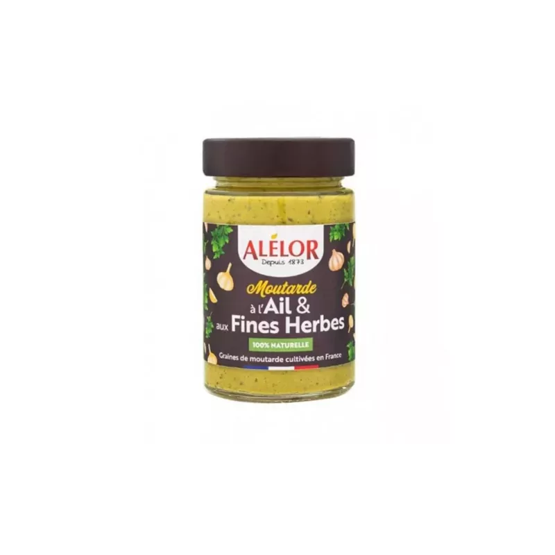 Moutarde à l'Ail et aux Fines Herbes 200G - ALELOR - 1