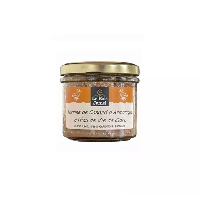 Terrine de Canard d'Armorique à l'Eau de Vie de Cidre, produit artisanal breton en pot de 90g Terrine de Canard d'Armorique à l'Eau de Vie de Cidre, produit artisanal breton en pot de 90g