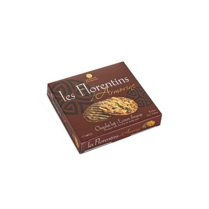 Florentins au Chocolat au Lait Ecorce d'Orange 70g Maison d'Armorine