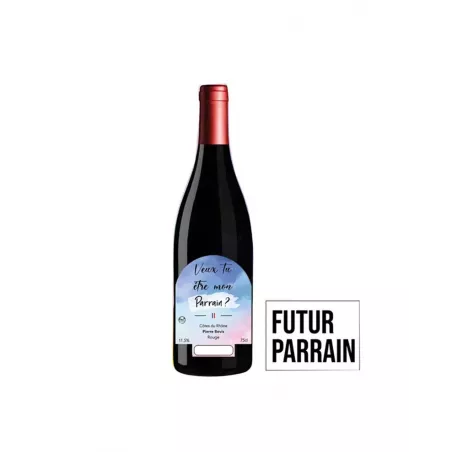 Vin cadeau "Parrain" AOC Côtes du Rhône Rouge 75cl - Pierre Bovis 
