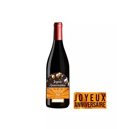 Vin Rouge AOP Côtes du Rhône 75cl 'Joyeux Anniversaire' de Pierre Bovis