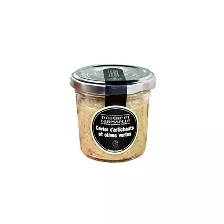 Caviar d'artichauts et Olives Vertes 90g - Toupine et Cabesselle - 1