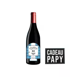 Vin cadeau pour le Meilleur Papy - AOC Côtes du Rhône Rouge 75cl