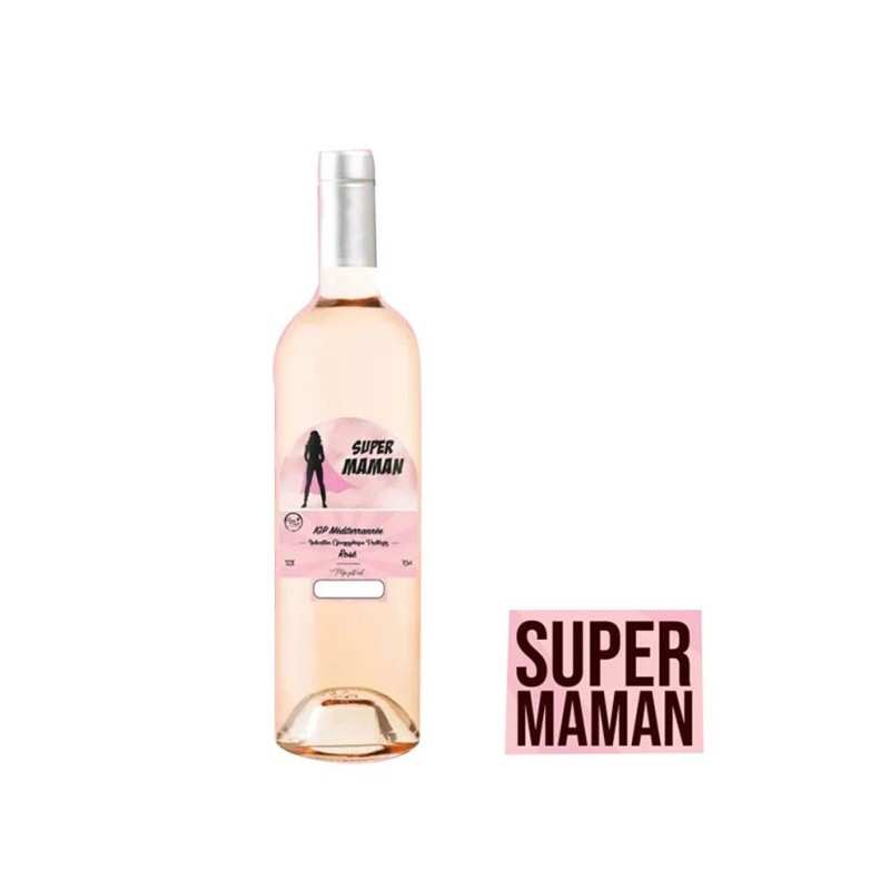 Vin Rosé Super Maman 75cl - Idéal cadeau pour maman