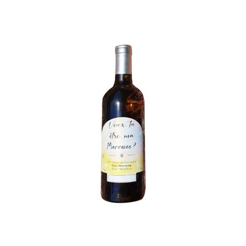 Vin cadeau Marraine - Vin Rosé IGP 75cl 