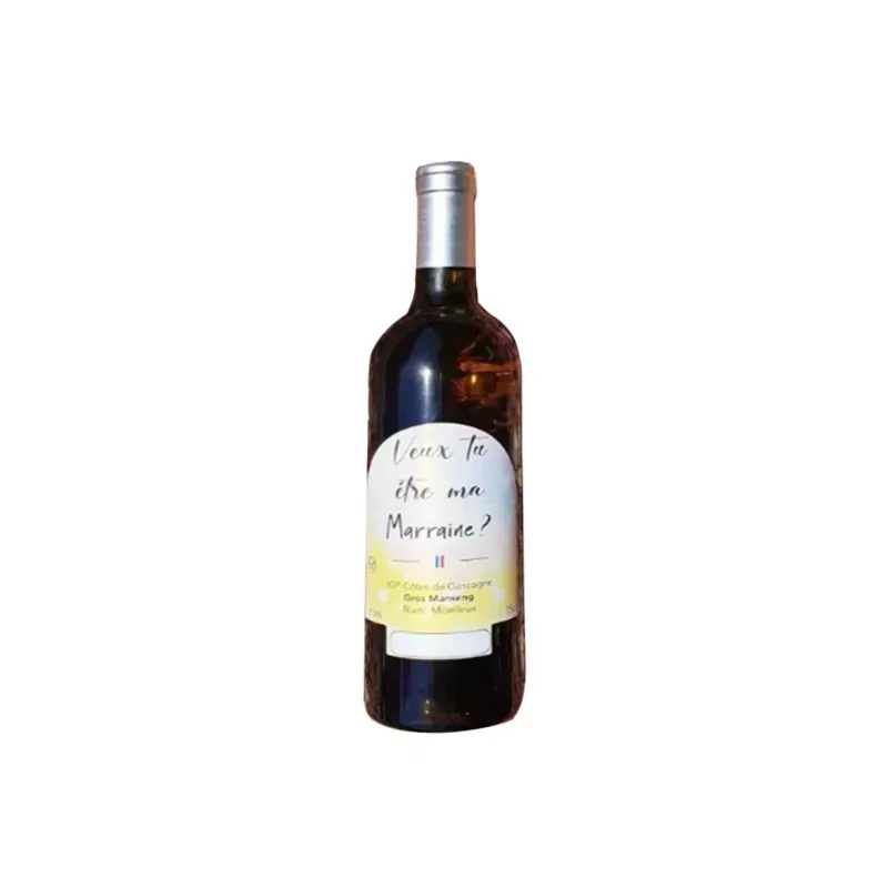 Vin cadeau Marraine - Vin Rosé IGP 75cl 