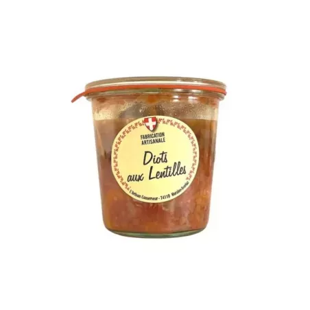 Diots aux Lentilles 500g - Spécialité savoyarde artisanale avec lentilles fondantes.