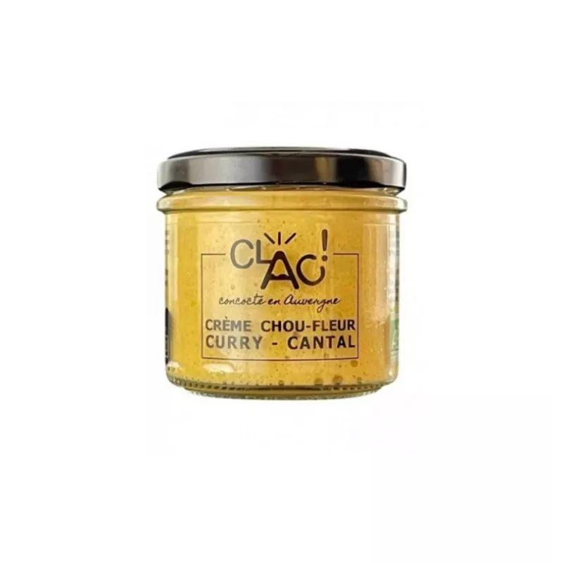 Délice d'Auvergne: Crème Chou Fleur Curry et Cantal Bio 100g