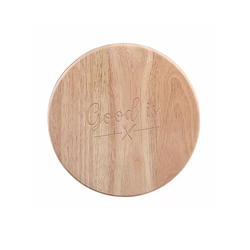 Planche à Fromage Rotative en Bois avec Ustensiles pour Brie