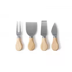 Plateau à Fromage Tournant en Bois avec Accessoires Brie