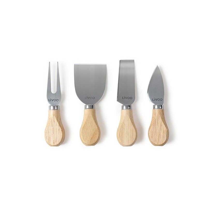 Plateau à Fromage Tournant en Bois avec Accessoires Brie