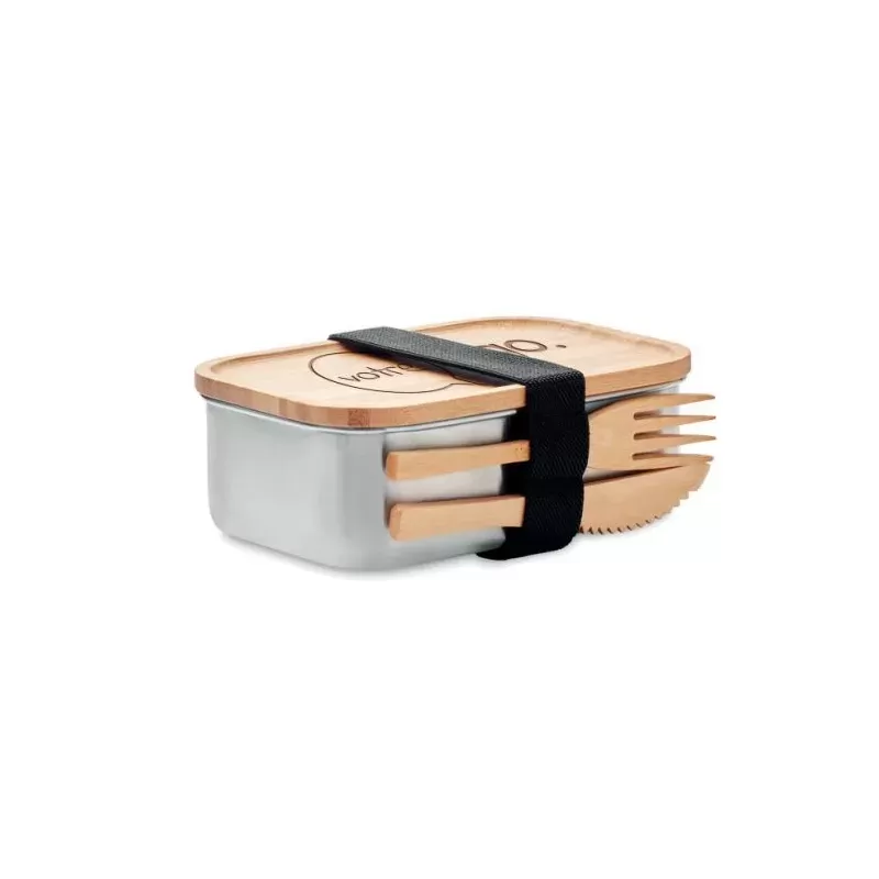 Lunch box publicitaire en acier inox. 600ml SAVANNA - 1