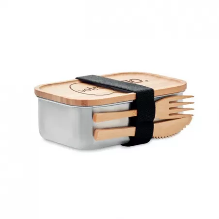Lunch box publicitaire en acier inox. 600ml SAVANNA - 1