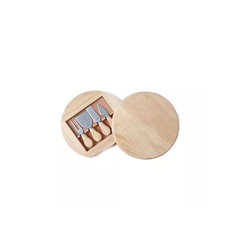 Planche à Fromage Rotative en Bois avec Accessoires Brie Planche à Fromage Rotative en Bois avec Accessoires Brie