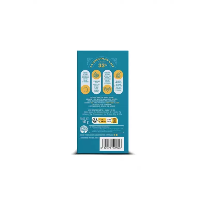 Chocolat Lait 33% - Tablette des Normands