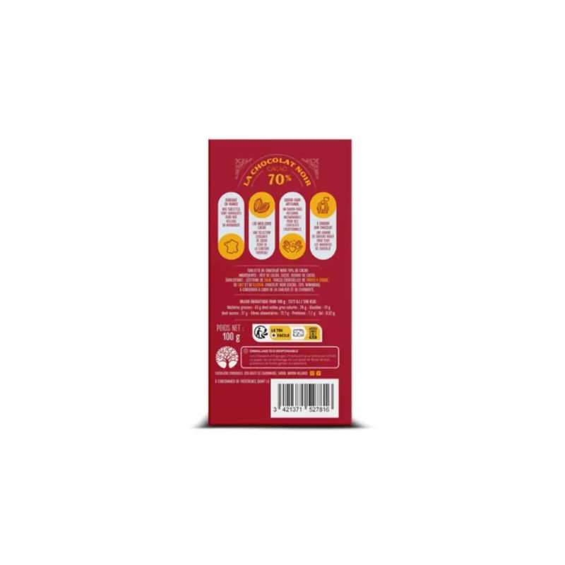 Tablette des Normands Chocolat Noir 70% 