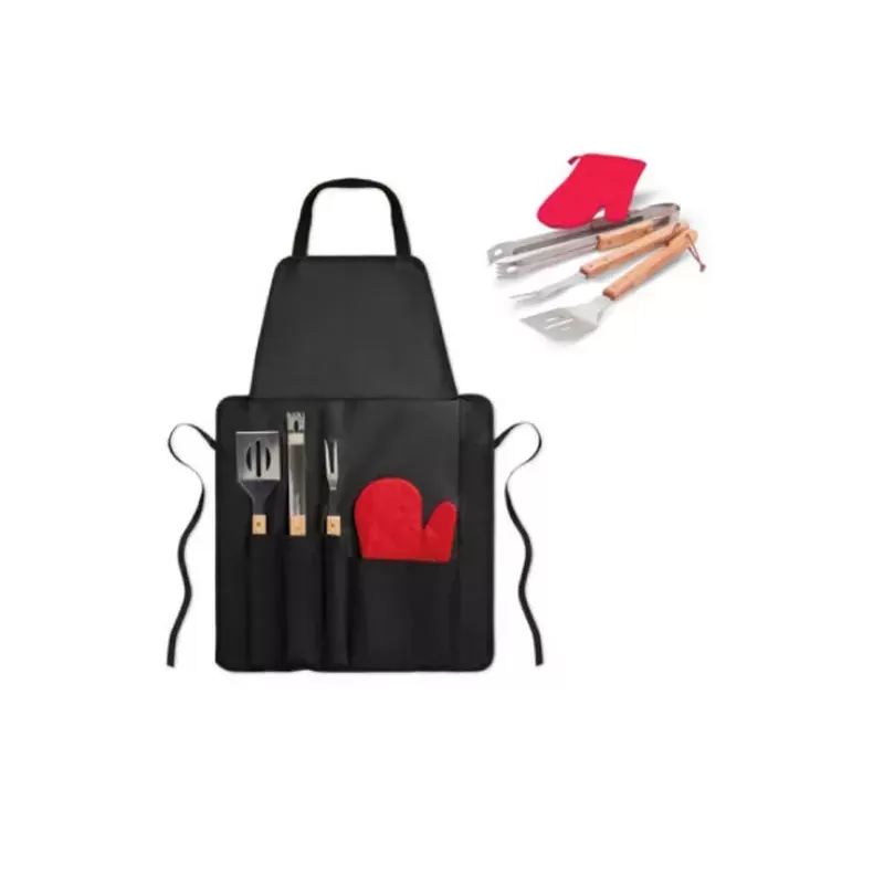 Tablier Noir Barbecue Accessoires BBQ 