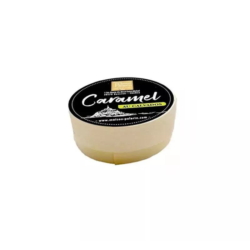 Petite boîte ronde en bois caramels au calvados 50g - Anti gaspi 