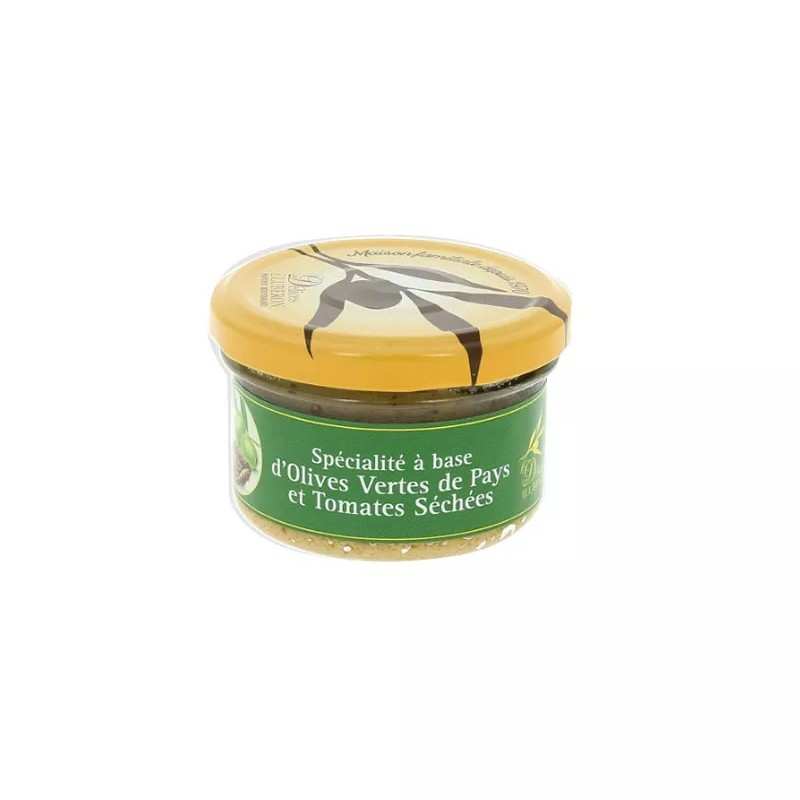 Spécialités à base d’olives vertes de pays et tomates séchées - 90g 