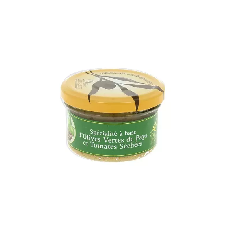 Spécialités à base d’olives vertes de pays et tomates séchées - 90g 