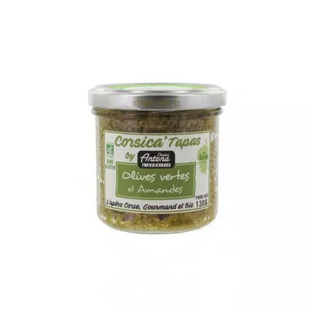 Tapas Bio Olives vertes et Amandes 130g 