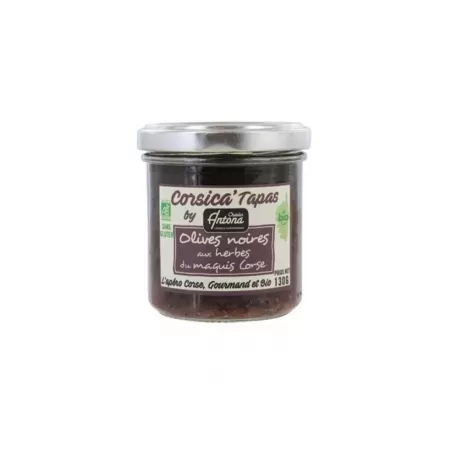 Tapas Bio Olives Noires et herbes du Maquis 130g 