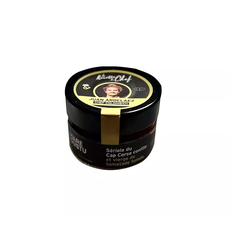 Sériole du Cap Corse confite et vierge de tomatade fumée 90g Sériole du Cap Corse confite et vierge de tomatade fumée 90g