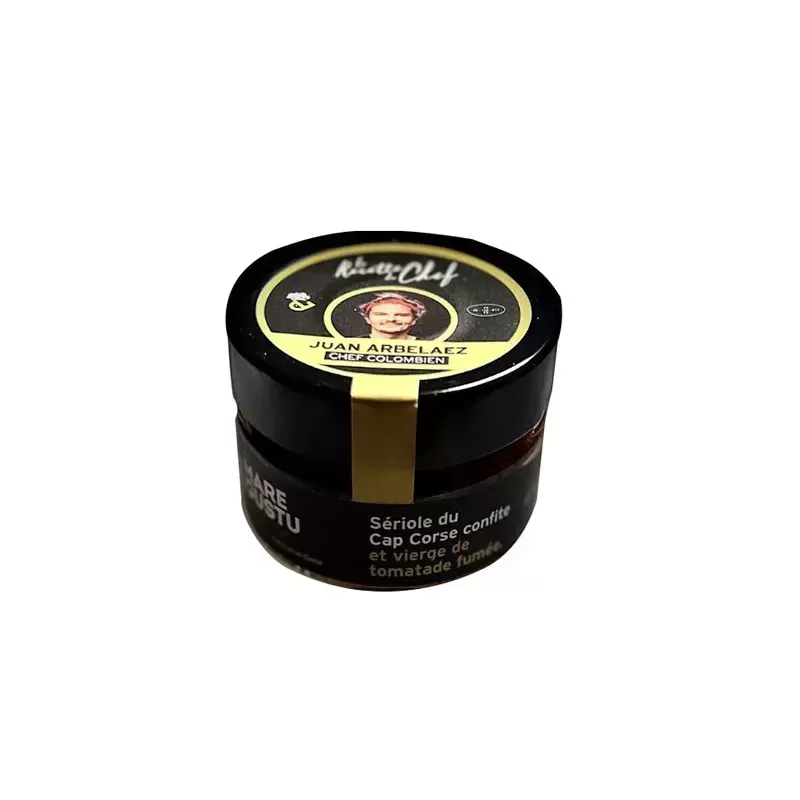 Sériole du Cap Corse confite et vierge de tomatade fumée 90g